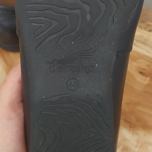 Dansko Black Leather Loafers Comfortable Flats - Picture 6 of 6